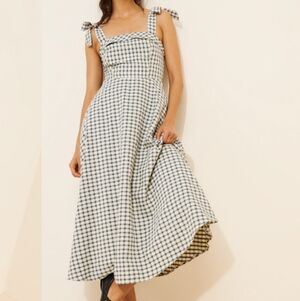 Lulus Shay Tie Shoulder Midi Dress S